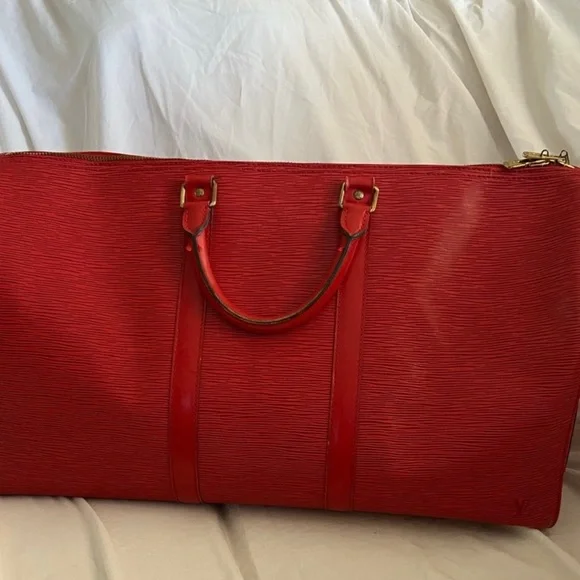Louis Vuitton Keepal 50 Castilian Epi Red Duffle🔥 - Picture 3 of 8